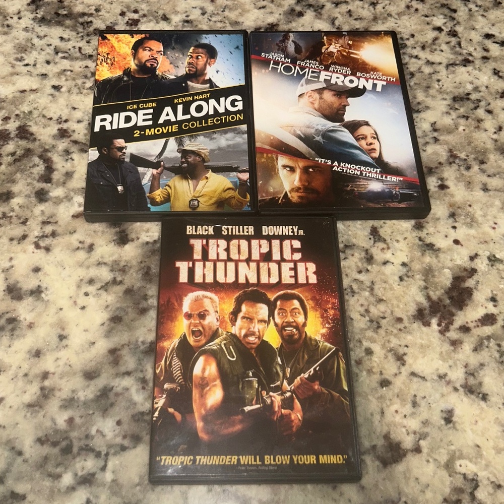 Movie Bundle Tropic Thunder, Home Front and Ride Along 2 Movie Collection